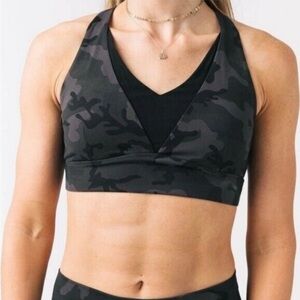 ZYIA Active Forest Camo Mesh Adjustable Sports Bra Size M